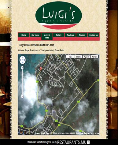 Mauritius restaurants map website